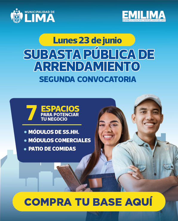 Bases de Subasta  Pública de Arrendamiento de Espacios 2025 - EMILIMA S.A.